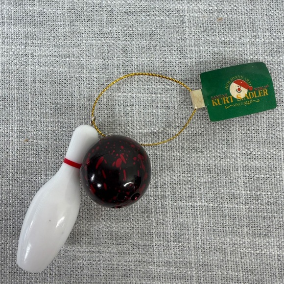Kurt Adler Other - Kurt Adler Bowling Ornament Bowling Ball and Pin NEW Christmas 2.5"